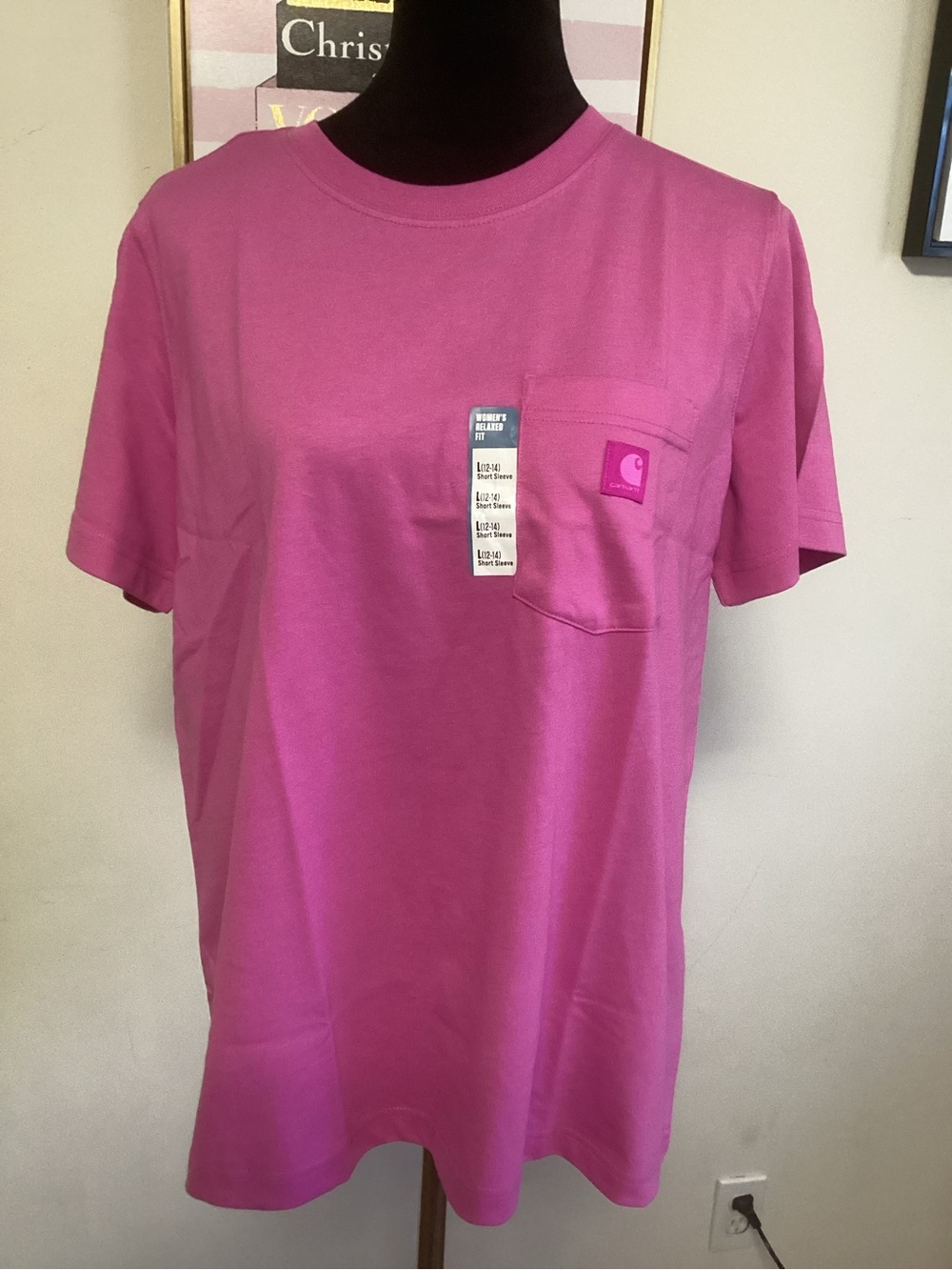 Carhartt Women's Short Sleeve Pocket Tee - Bright Pink
